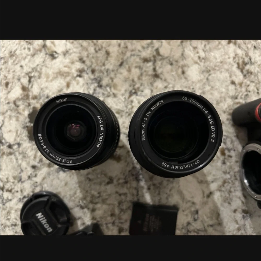 Nikon Black Digital Camera with Dual Lenses